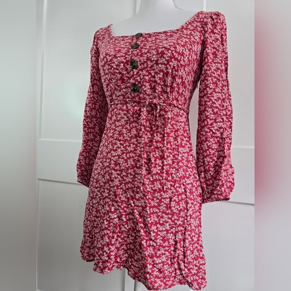 American Eagle Floral Red Dress - Picture 2 of 11